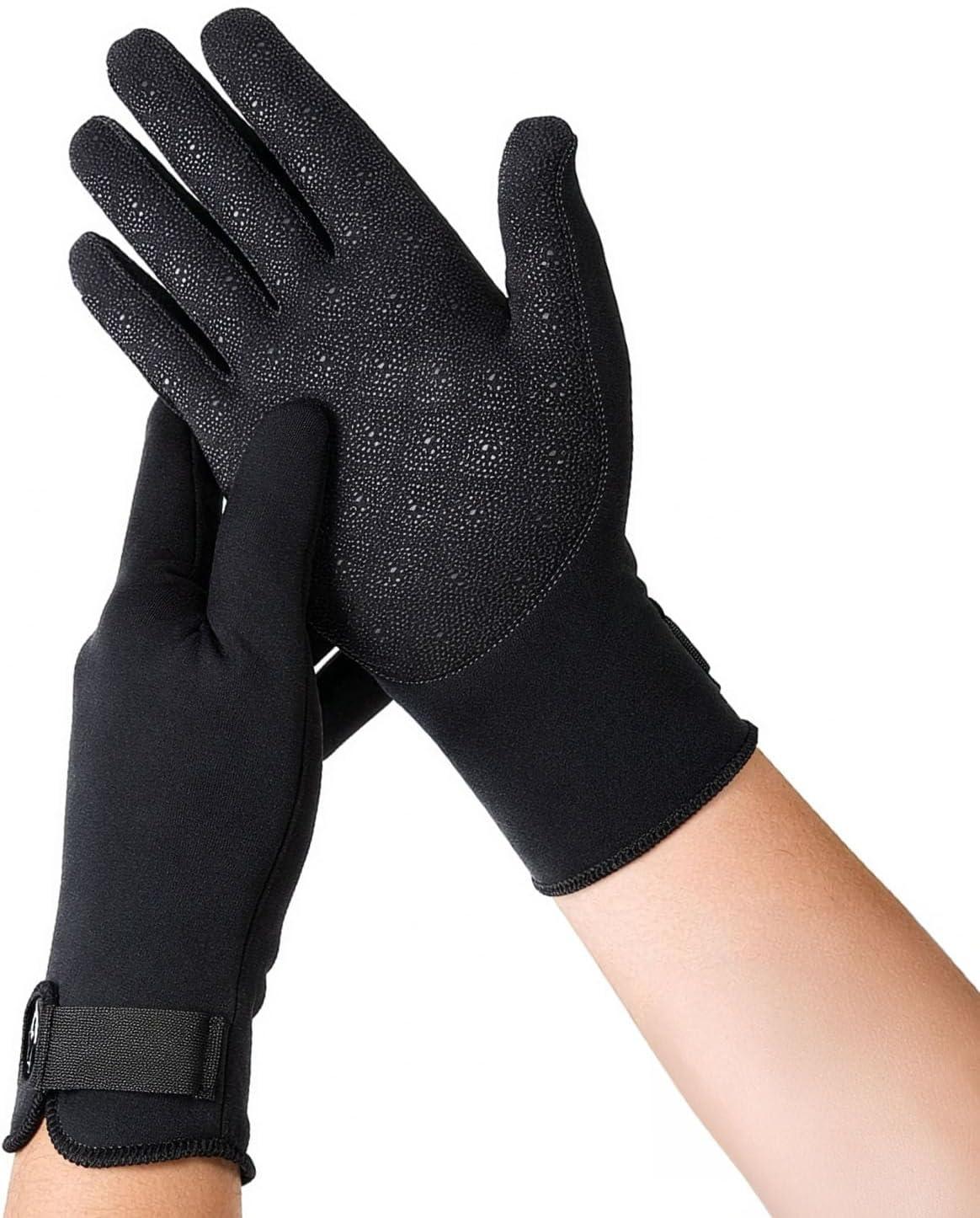 Thermoskin Full Finger Arthritis Gloves, Black, Medium