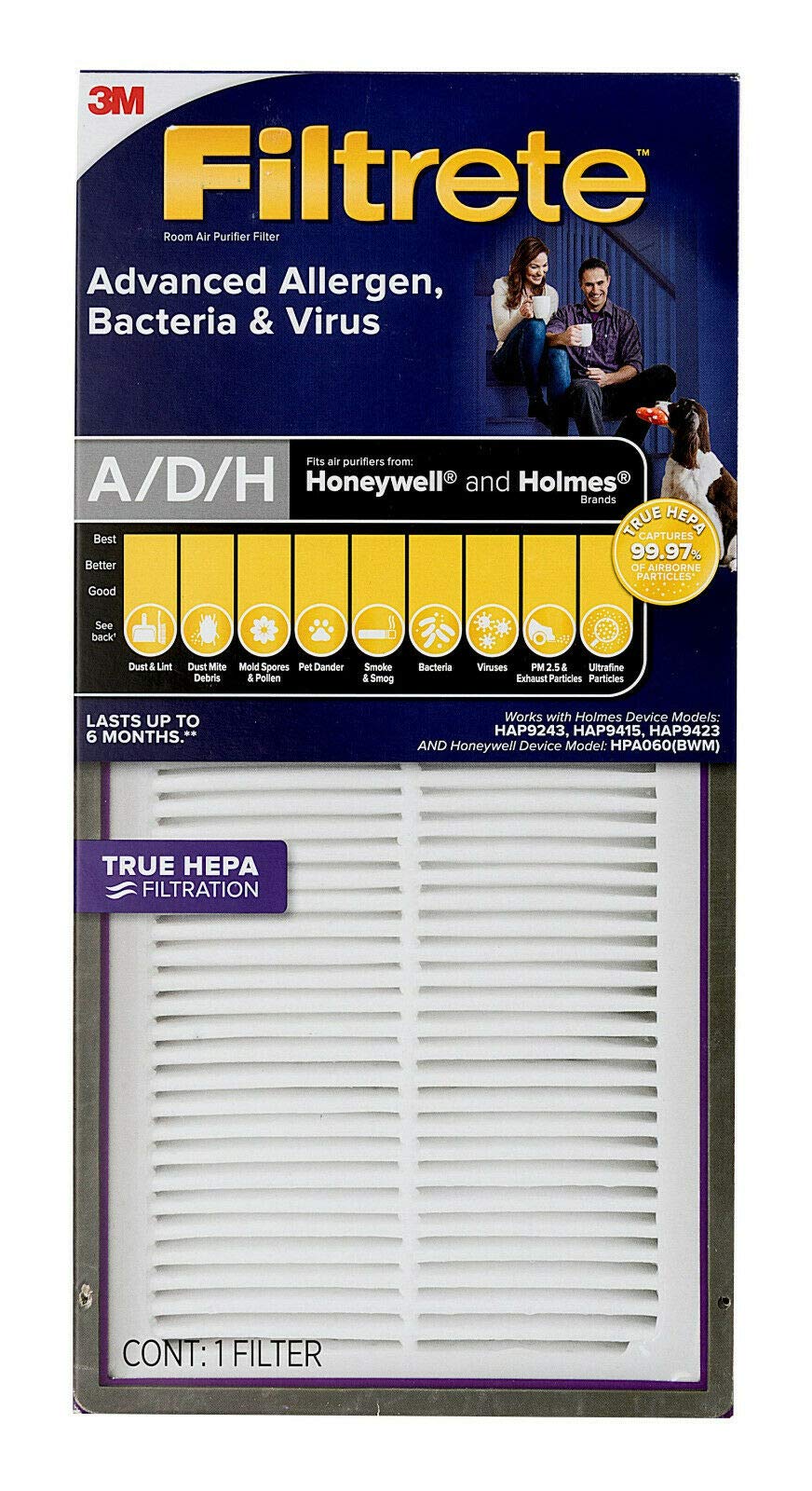 FiltreteA D H Advanced ALLERGEN Room AIR Purifier Filter HEPA Honeywell Holmes