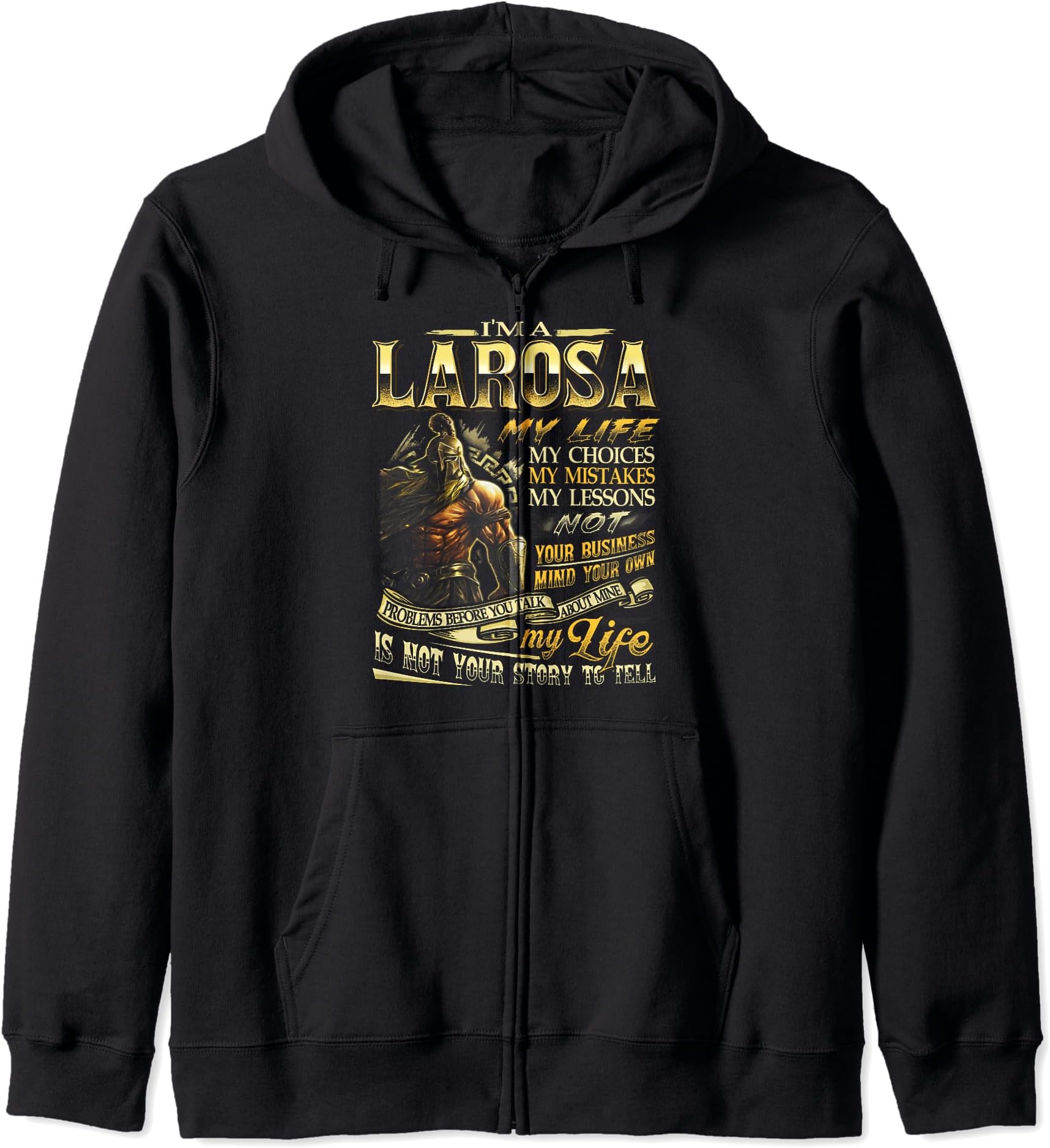 LAROSA Family Name, LAROSA Last Name Team Zip Hoodie