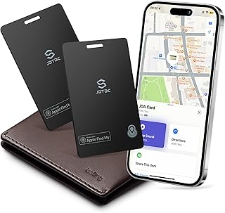 Wallet-Tracker-Card, Apple MFi Certified Item-Finder Work with Apple Find My (iOS Only), Wallet-Locator-Tracke-Card for Passport,Luggage Key Tracker,Smart-Credit-Card-Tracker, IP68 Waterproof, 2 Pack