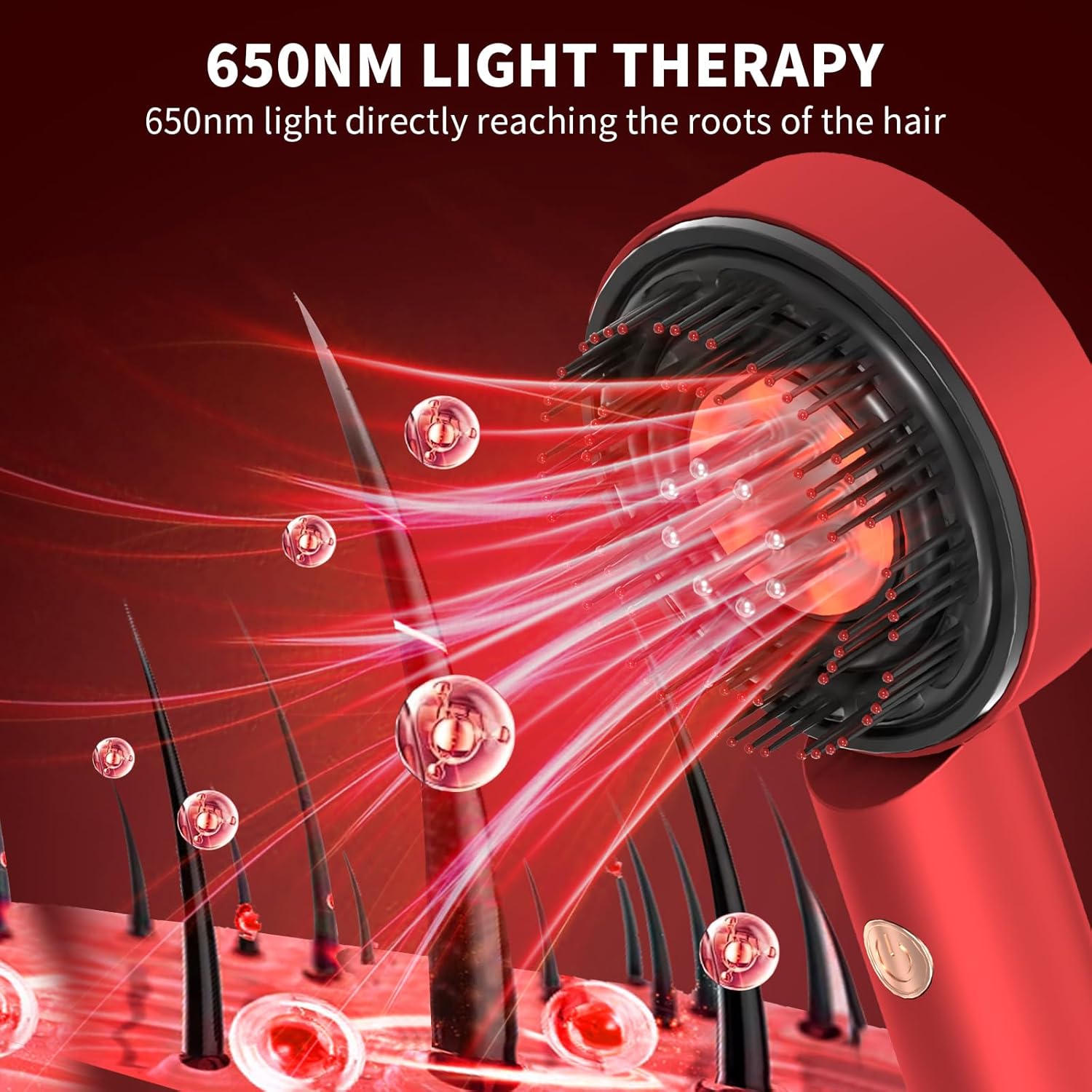 3 in 1 Scalp Massager Hair Oil Applicator,Head Scalp Massager,Scalp Massager Hair Growth,Electric Scalp Brush,IPX7 Waterproof Hair Comb,Cordless & Portable Scalp Massage Device for Home & Travel, Red