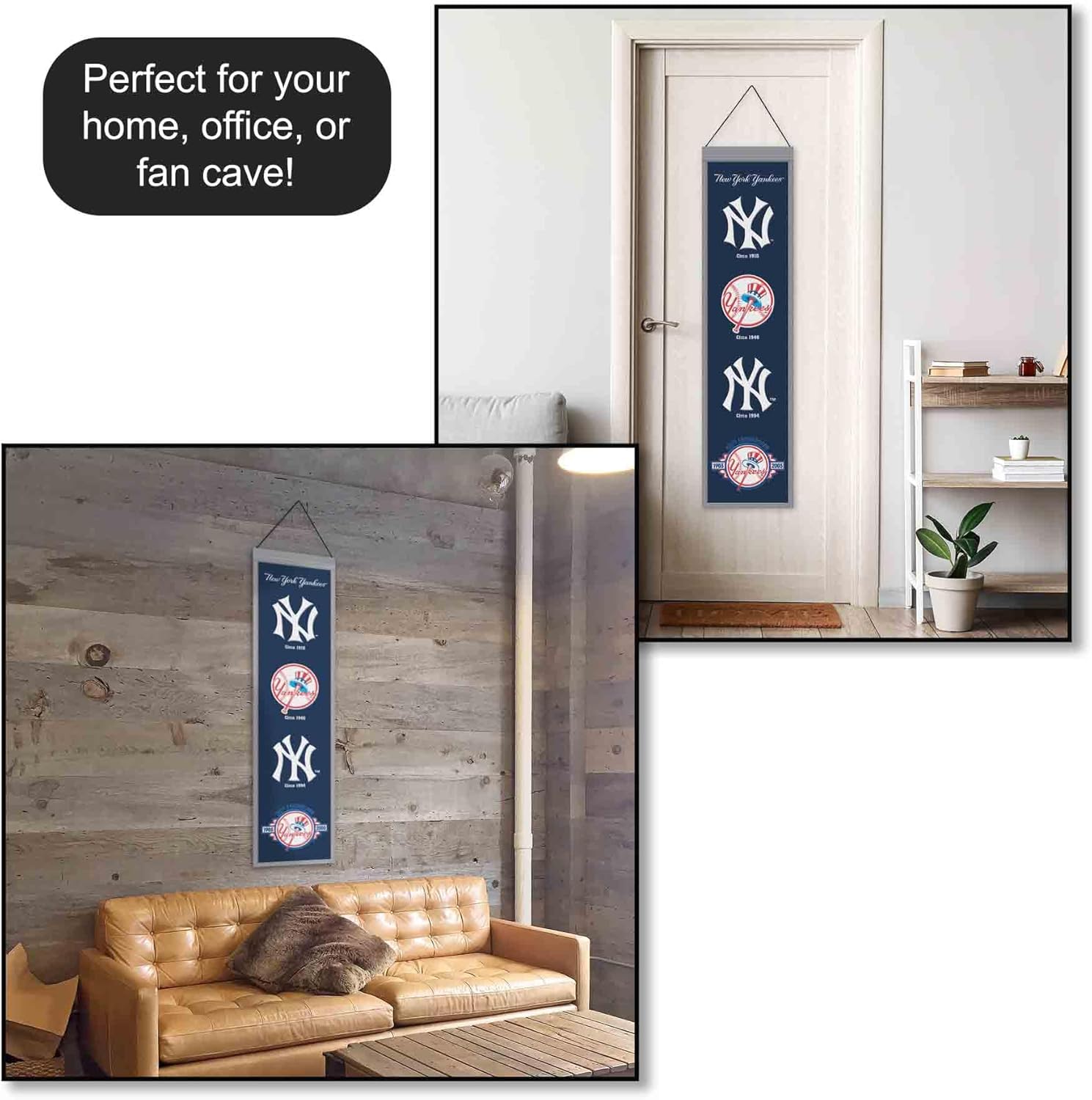 WinCraft NY Yankees Evolution 8x32 Inch Vertical Wool Embroidered Hanging Banner