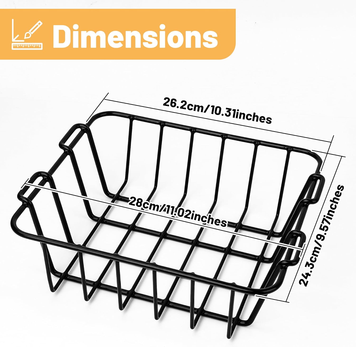 35/45 QT Cooler Basket, Compatible with YETI Tundra 35/45, Stainless Steel Storage Wire Cooler Rack, Black, 1 Pack