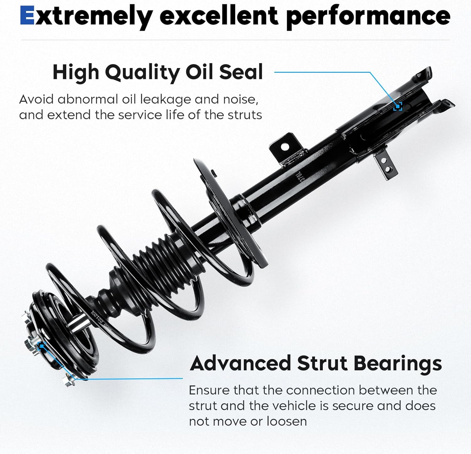 Front Complete Struts Assembly Fit for Dodge Caliber 2.0L L4 FWD (Exc. SRT-4) 2007-12, for Jeep Compass/Patriot FWD 4WD 2007-2010, Shock w/Coil Spring, Replace for 172367 172368, 2Pcs