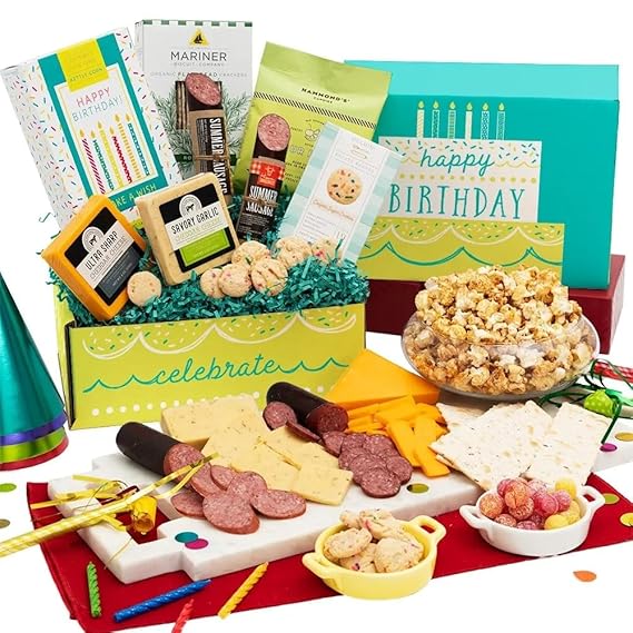 Happy Birthday Gift Box Care Package of Sweet and Savory