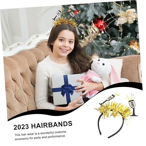 Miniatura 7 de Abaodam 3pcs New Year Headband 2023 Graduation Headband Happy New Star Headband New Year Hairband Star Moon New Year Eve Headband Star Headpiece