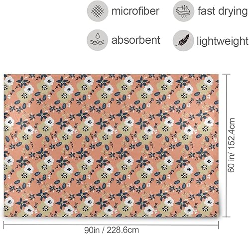 Miniatura 3 de KLL Cute Flowers on Pink Background Plush Blanket, Warm Microfiber Throws for Bed, Bedroom, Sofa, Holiday Blanket 60x90 Inches Plush Blanket