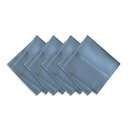 Newbridge Set of 4 Square Fabric Napkins, Elegance Plaid, 100%