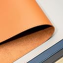 Transdesk Premium Extra Large Vegan Leather Desk Mat 900x450 mm (90×45 cm – 2mm Thick)| Smooth Mouse Pad with Exquisite Stitching| Non-Slip Velvet Base| Eco-Friendly for Office & Gaming - Brown gallery image