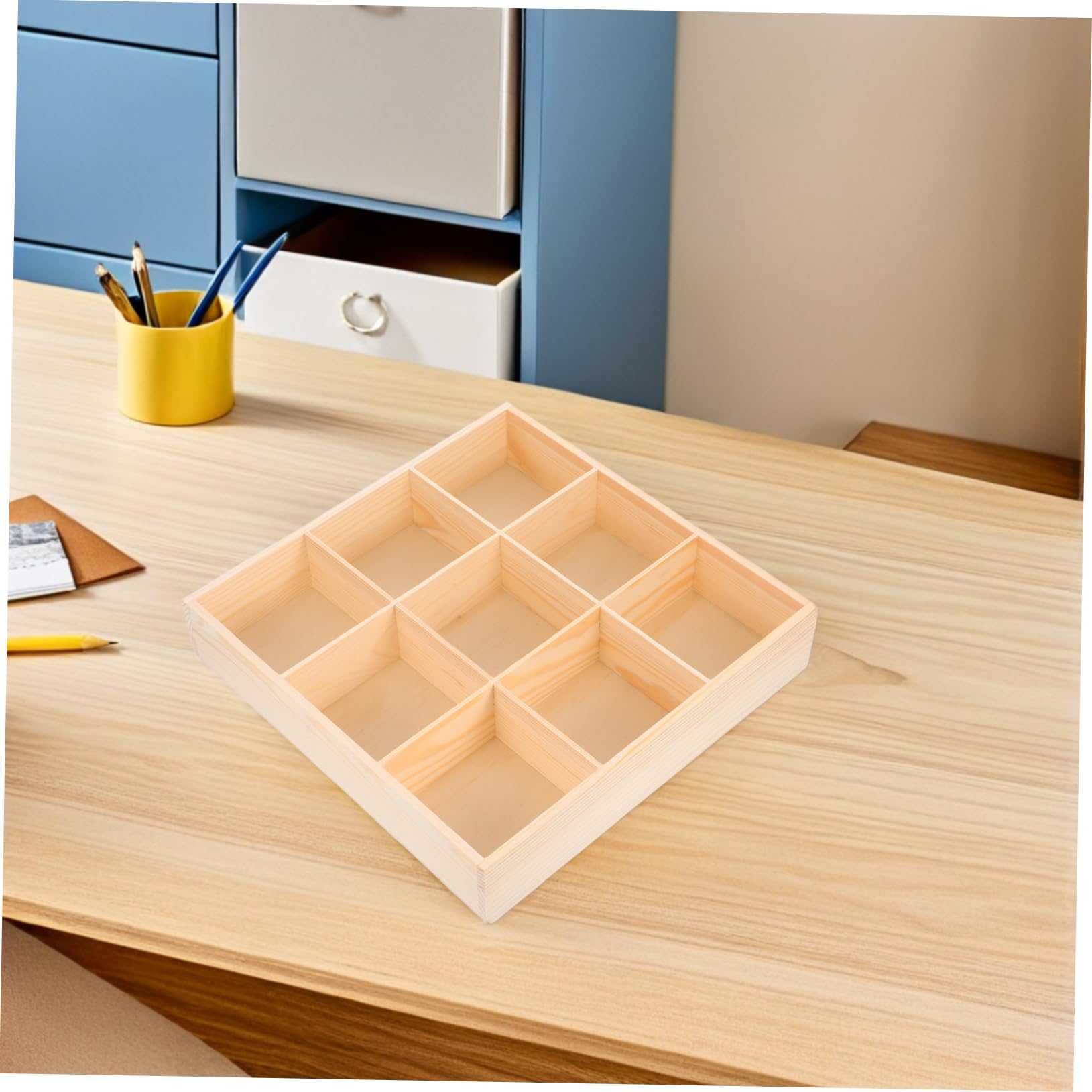 Holz Schubladenorganizer mit Mehreren Fächern für Socken und Schlüssel