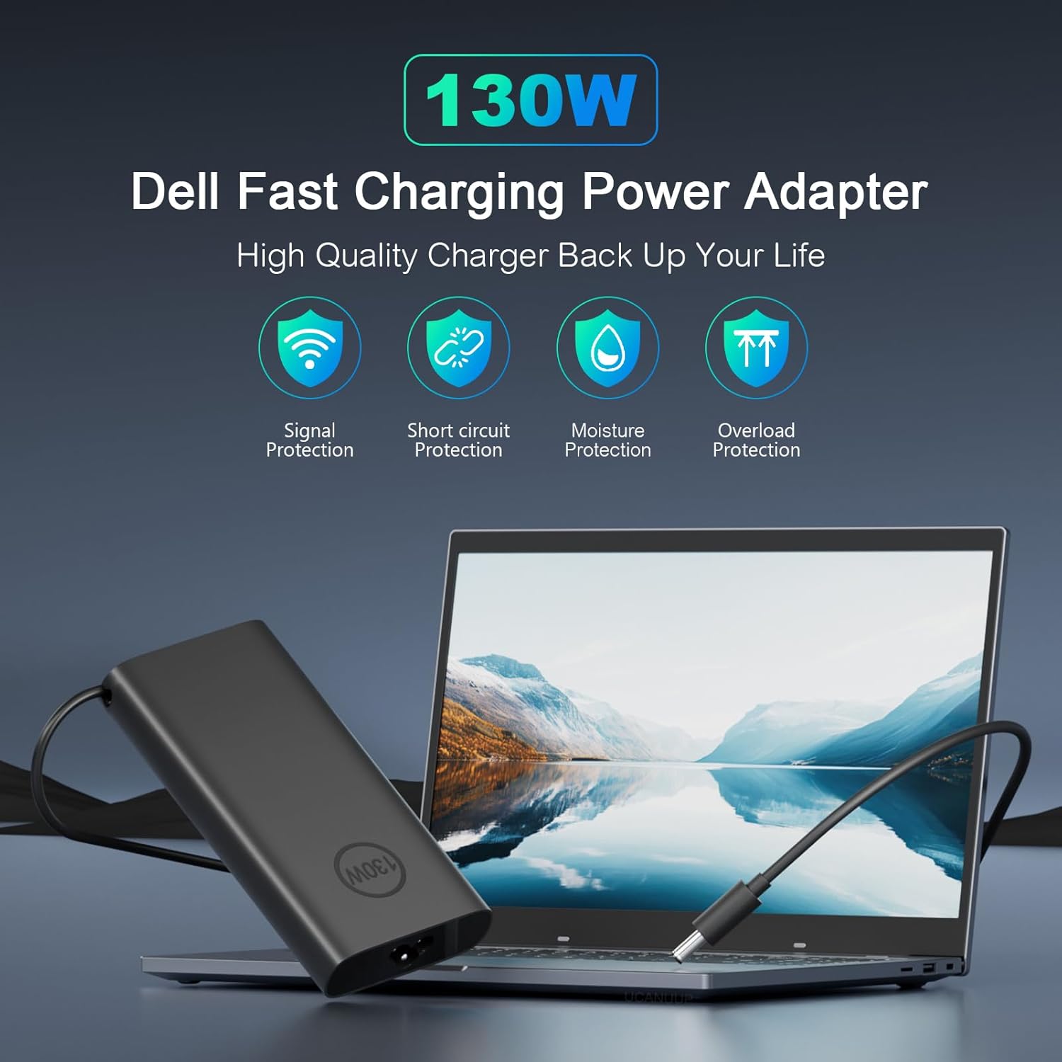 130W Tip 4.5mm Compatible with Dell XPS 15 7590 9530 9550 9560 9570 9575 Inspiron 7348 Precision M3800 5510 5520 5530 06TTY6 AC Adapter Power Replacement Supply Cord - Image 7