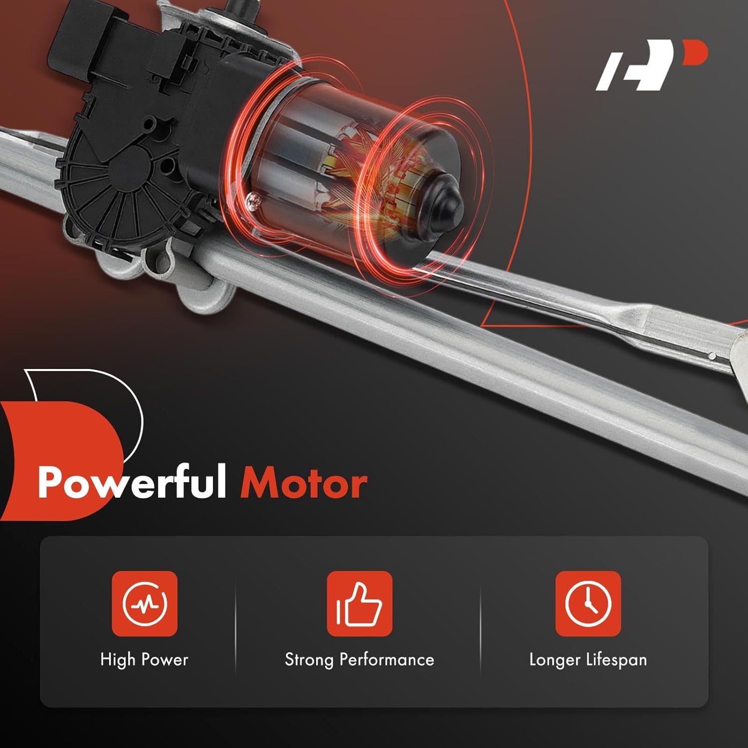 A-Premium Front Windshield Wiper Motor and Linkage Assembly Compatible with Chevrolet Traverse 2009-2011 & GMC Acadia 2007-2011 & Buick Enclave 2008-2011 & Saturn Outlook 2007-2010