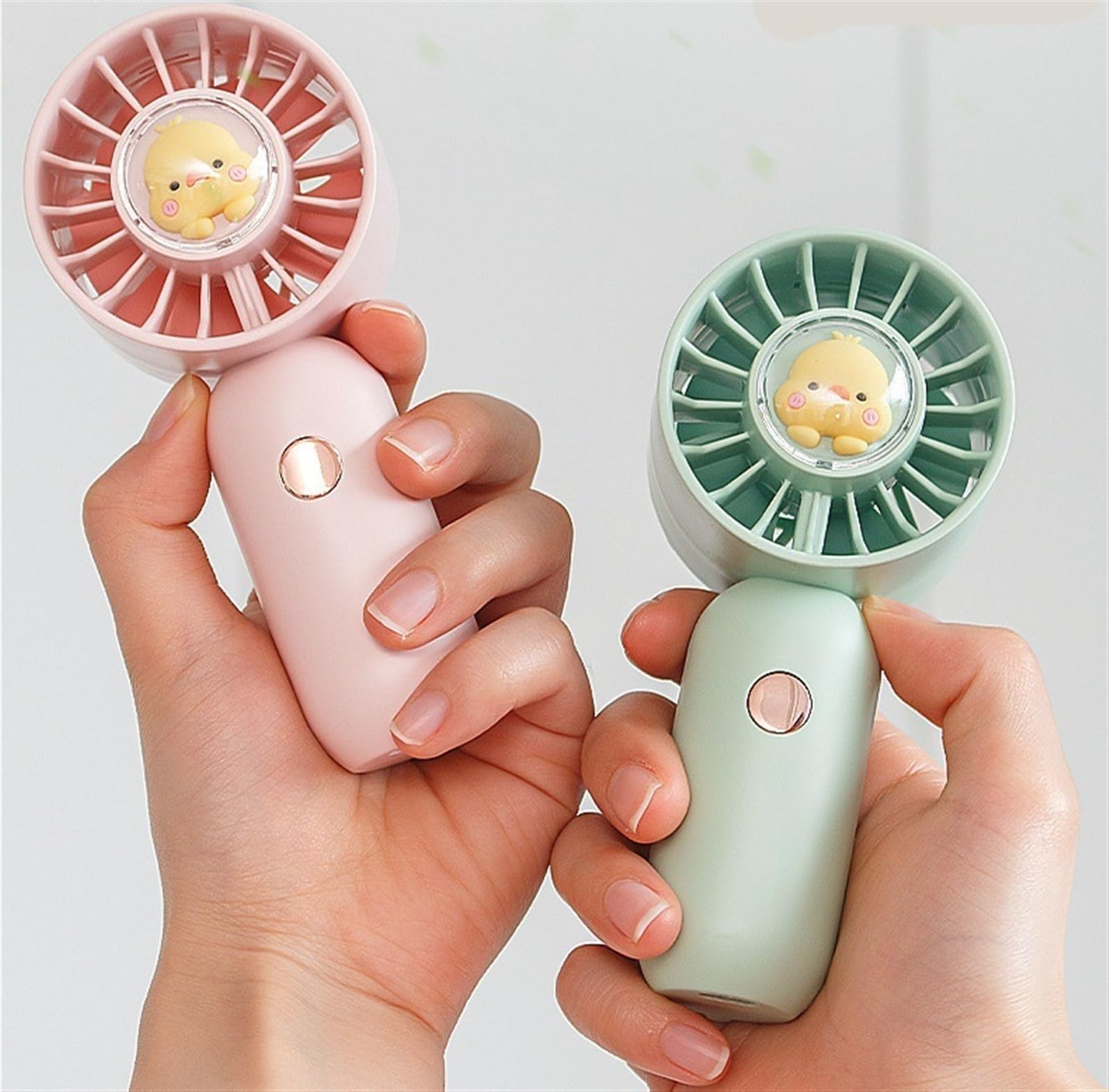Mini ventilateur portable – Chargement USB sans fil, ventilateur de bureau vert pour la maison, les voyages et le bureau – Solution de refroidissement personnelle compacte et légère