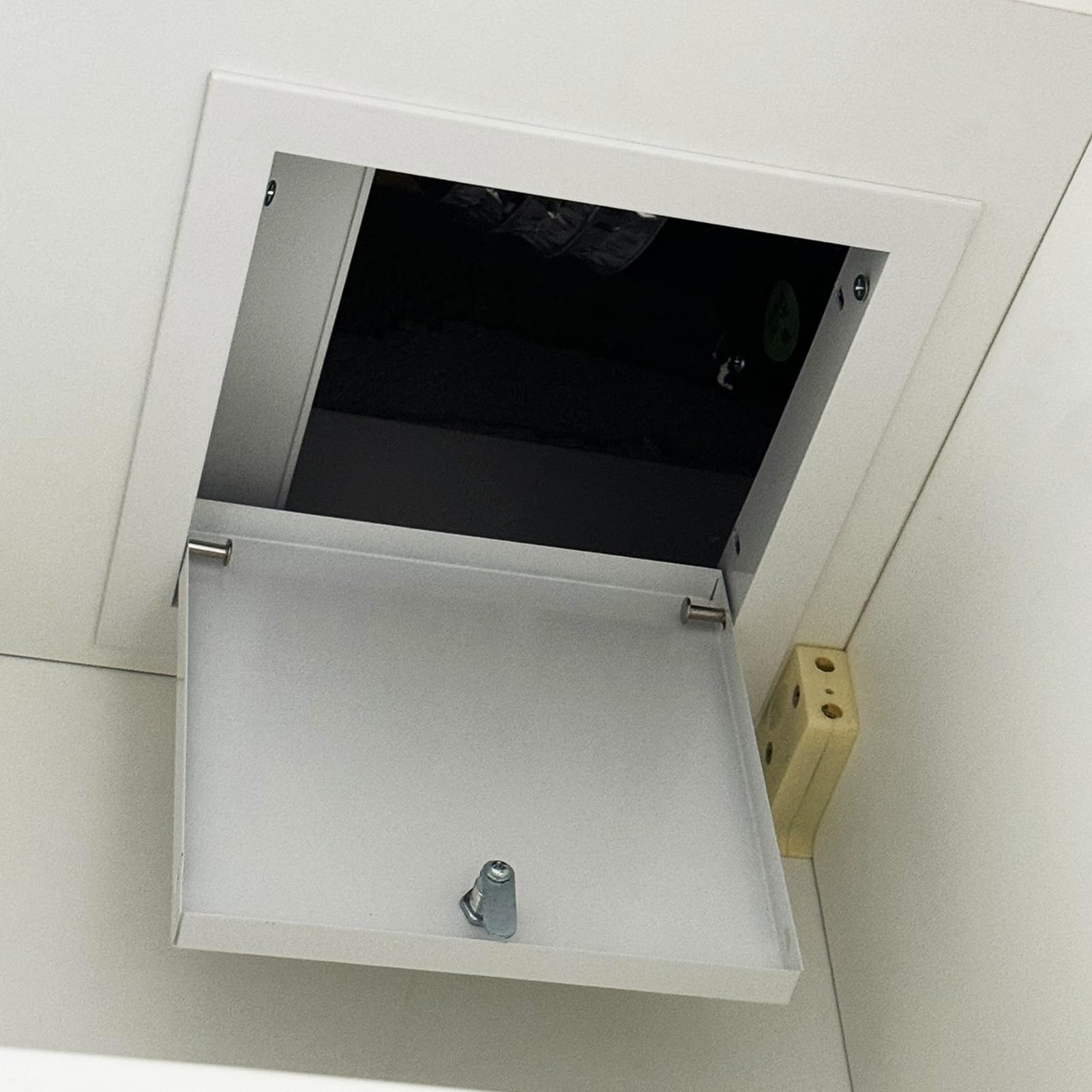 Botola Ispezione Cartongesso Sportello di Accesso al Soffitto 30x30 35x60 40x40 55x55 60x60 cm, Sportello di Accesso con Maniglia Girevole Bianca(20x28in(50x70cm))