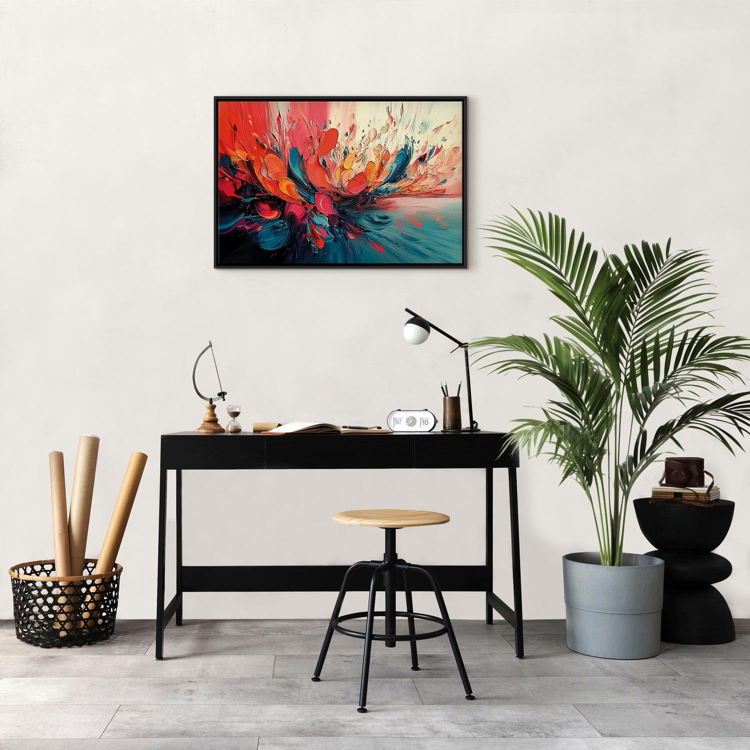 murando - Cuadro en Lienzo con Marco Negro - Handart - Obra 60x40 cm