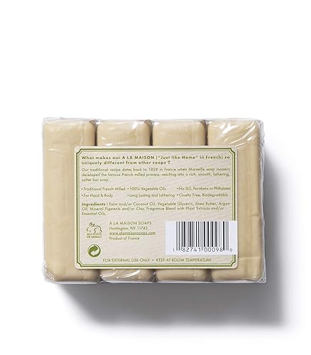 Miniatura 4 de A LA MAISON Jabón de barra de menta y romero  Barra de jabón de manos hidratante natural molido triple francés (12 barras de jabón, 3.5 onzas)