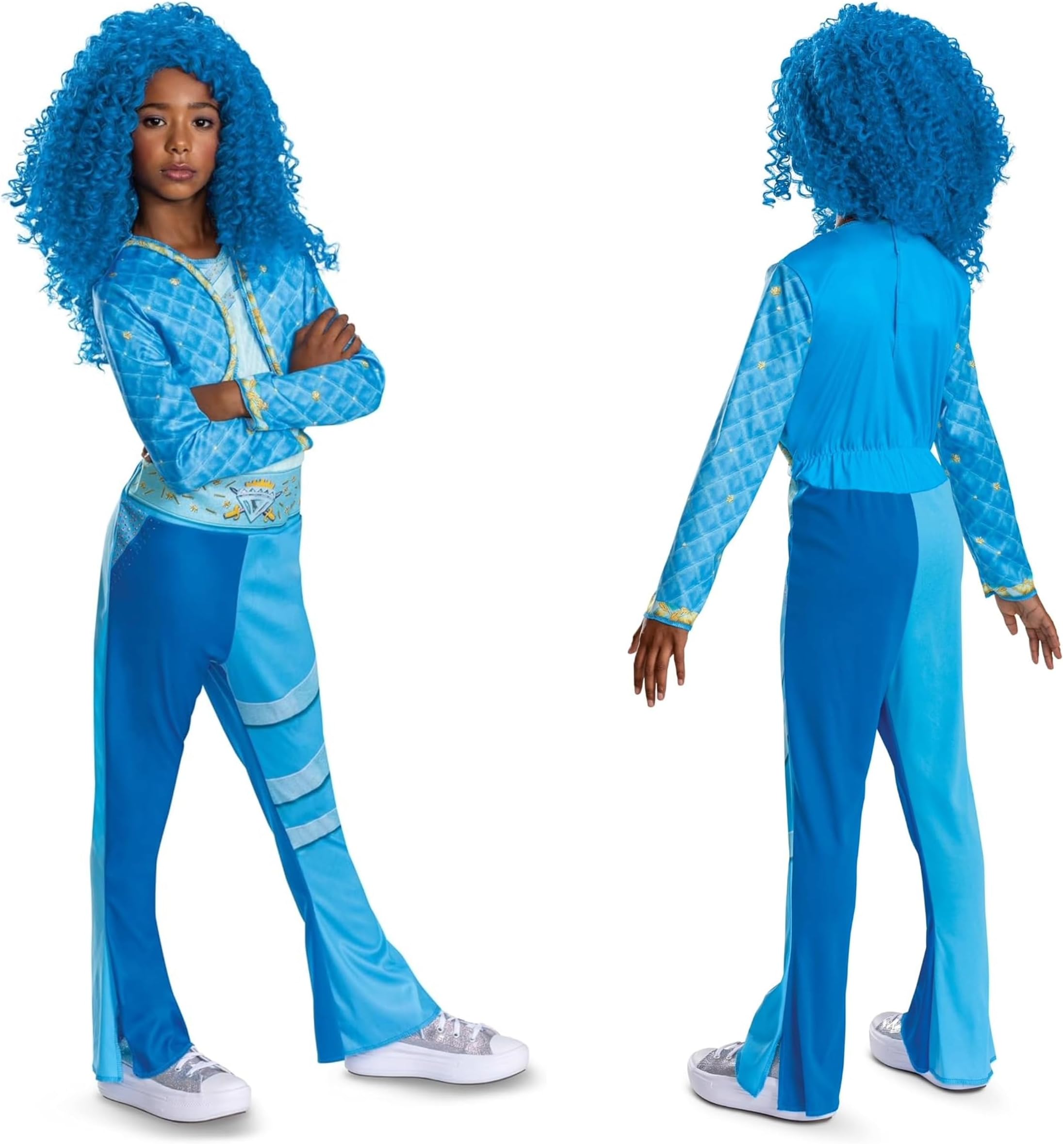 Girls Descendants Chloe Costume for Kids, Official Disney Descendants the Rise of Red Costume Jumpsuit, Wig Not Included Costume (pack of 1)