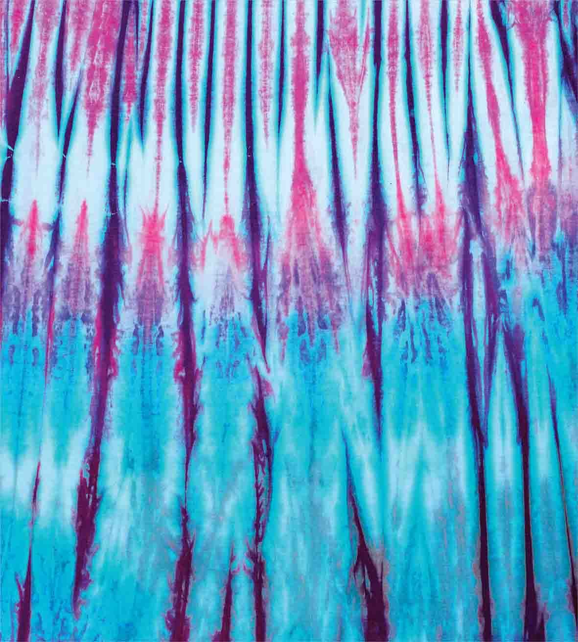 Ambesonne Ethnic Duvet Cover Set, Close up of Vertical Gradient Tie Dye Effect Hippie Alter Life Retro Artwork Print, Decorative 2 Piece Bedding Set with 1 Pillow Sham, Twin Size, Blue Pink