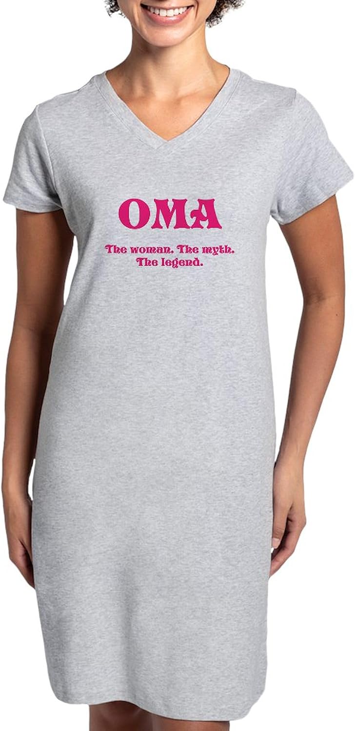 CafePress Oma T Shirt Women's Nightshirt, Soft Long Pajama Shirt, Cotton PJs