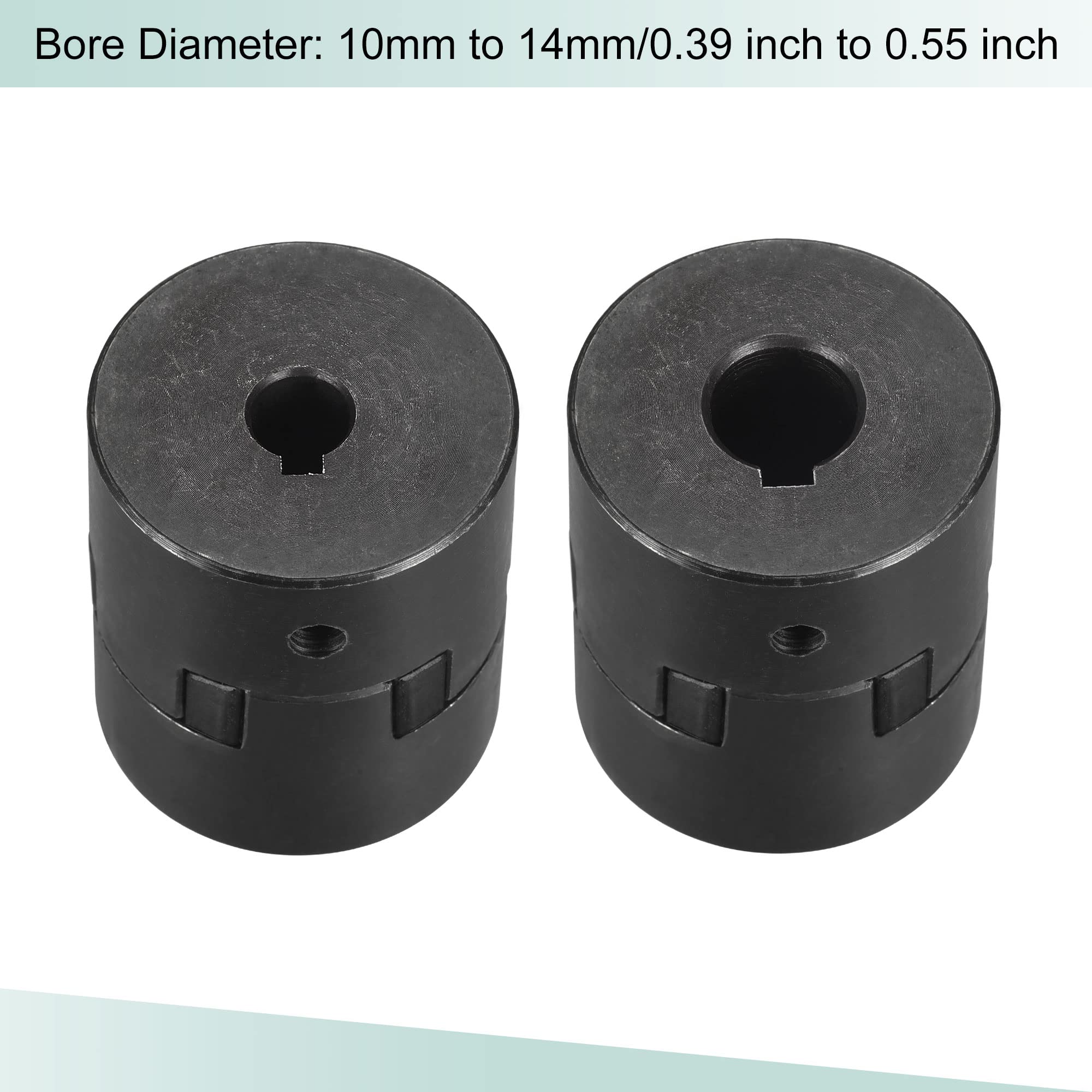sourcing map Flexibel Kupplung Welle 10mm bis 14mm Motor Kupplungsgelenk 53mmx44.5mm