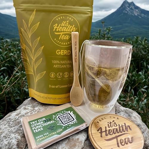 Miniatura 7 de Té de hierbas naturales GERD para aliviar el reflujo ácido y la acidez estomacal y apoyo con raíz de jengibre orgánico. 30 bolsas de té incluidas