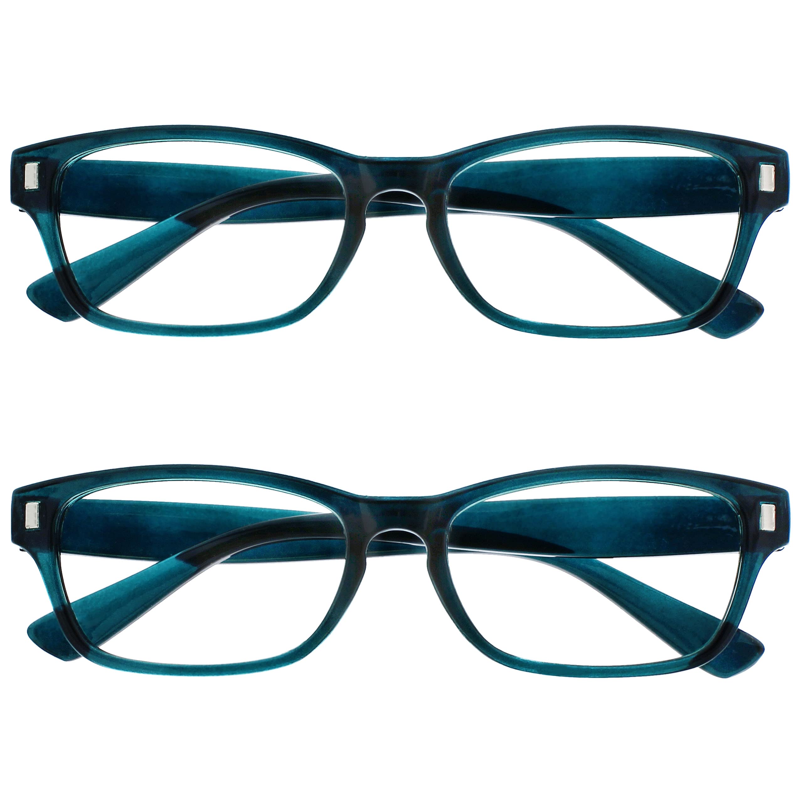 The Reading Glasses Company Aquamarine Readers Value 2 Pack Mens Womens Rr77-Q +2.50