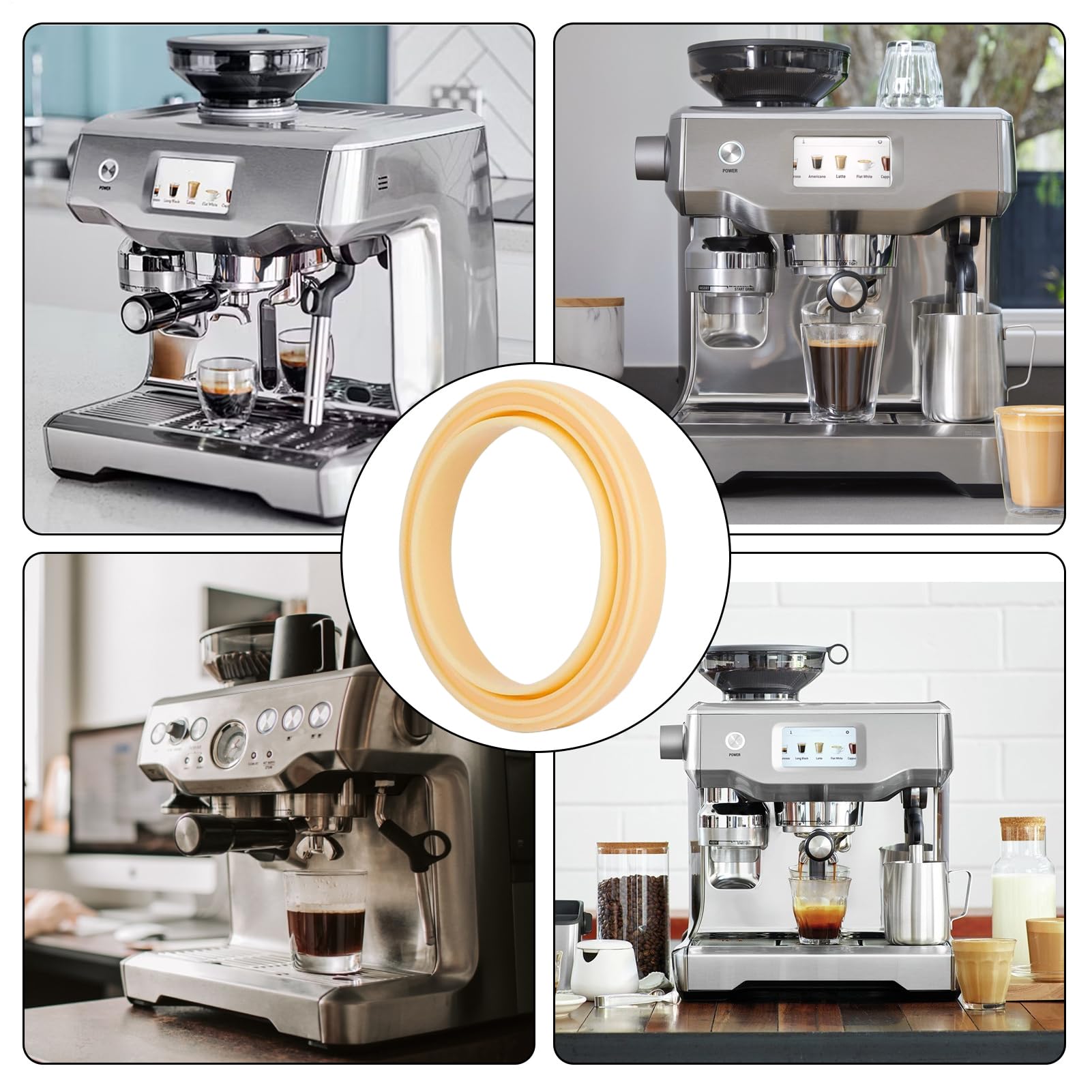 Guarnizione in silicone | 2 pezzi di ricambio smerigliatrice |, bar e ufficio per la preparazione di caffè e tè - amici e ufficio