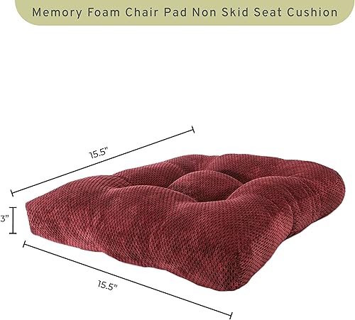 Miniatura 9 de Arlee Almohadilla antideslizante de espuma viscoelástica para silla, 2 unidades (paquete de 1), color carbón