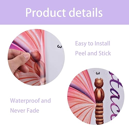 Miniatura 10 de Calcomanías inspiradoras grandes para pared, diseño de mariposa, con texto positivo, para mujeres, niñas, dormitorio, sala de estar, oficina,