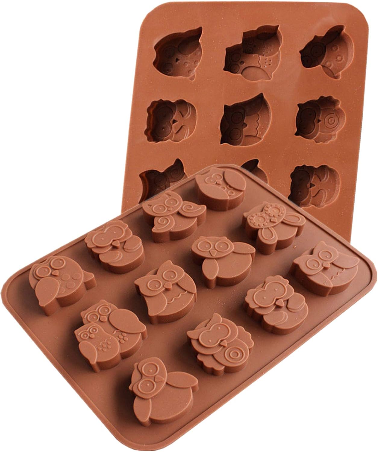 Joyeee 1 Pcs Animal Chocolate Mold, Owl Candy Mold Silicone