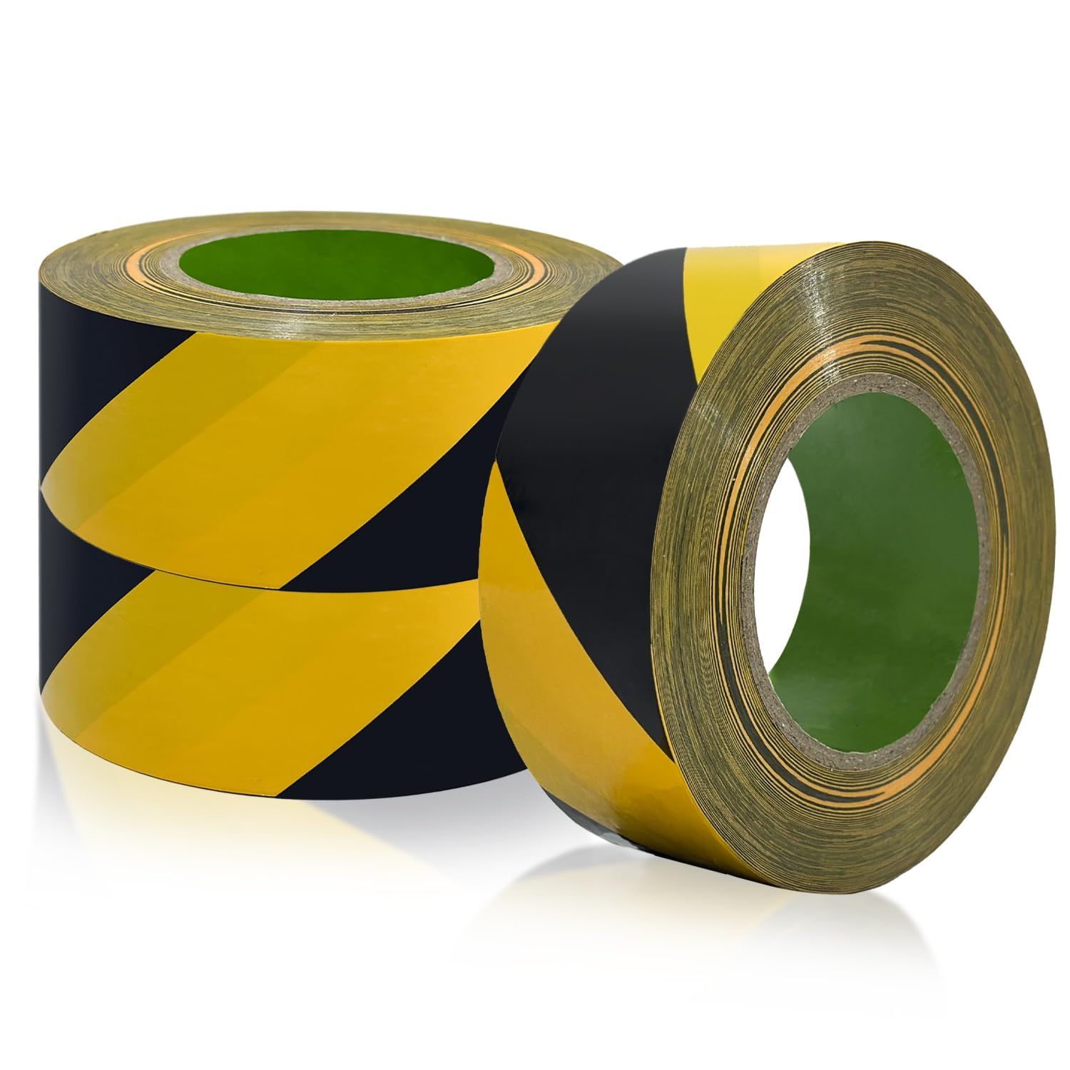 Absperrband Gelb Schwarz 100M 3 Stück,Warnband zur Boden- und Sicherheitsmarkierung 4.8cm x 100m x 3,Signal Markierungsklebeband selbstklebendes Warnband zur Permanenten Markierung von Gefahrenzonen