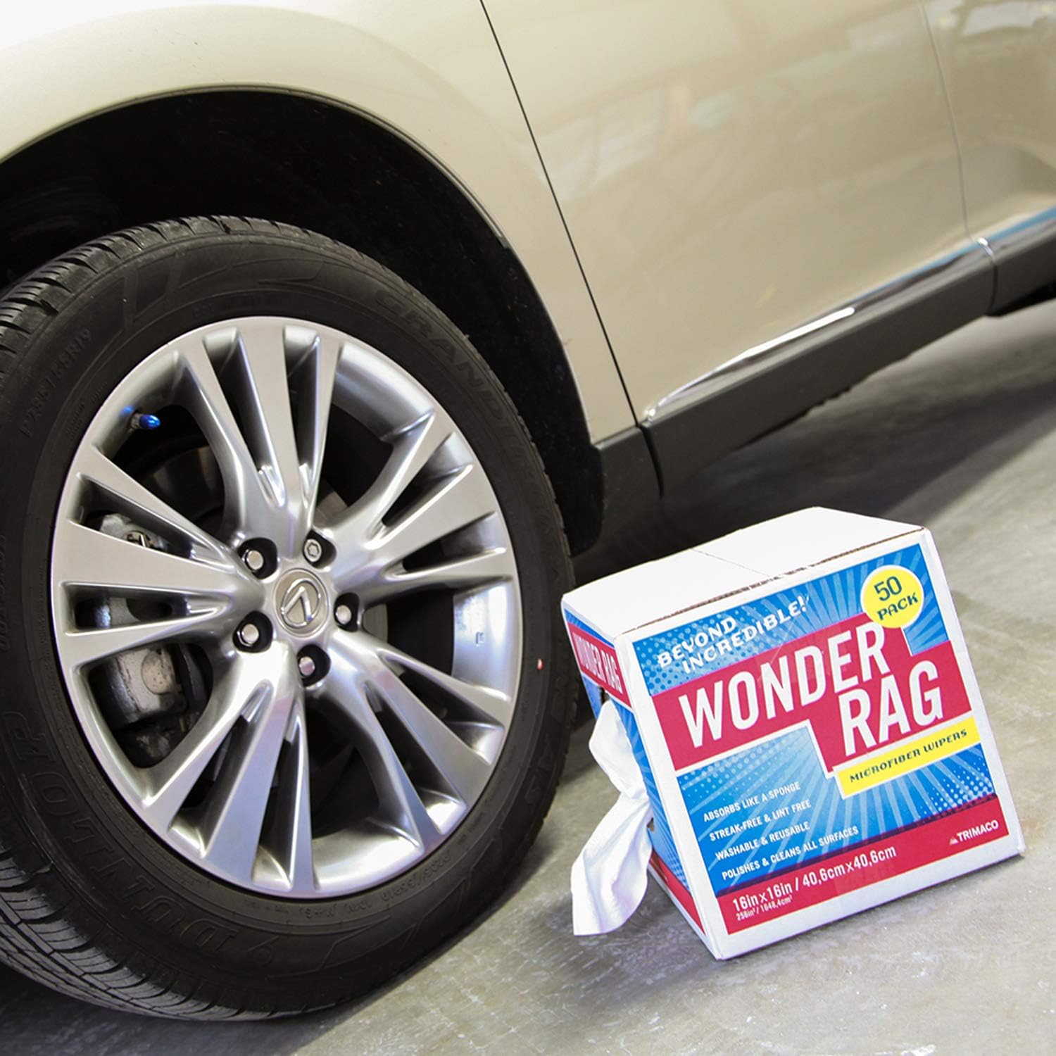 Trimaco Wonder Rag, 16-inch X 16-inch, 50 per Box