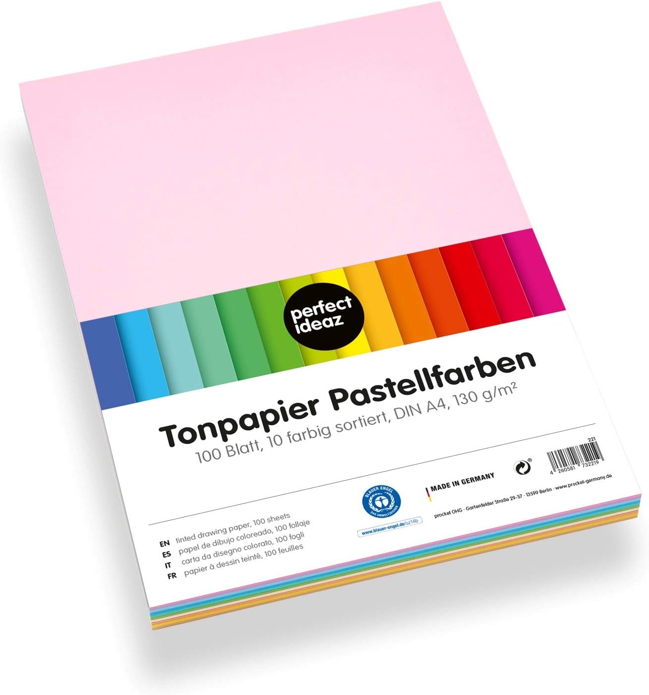 perfect ideaz 100 Sheets Pastel Tinted Drawing Paper, A4 Size (8.27 x 11.69 in), Tone Coloured Paper - Image 5
