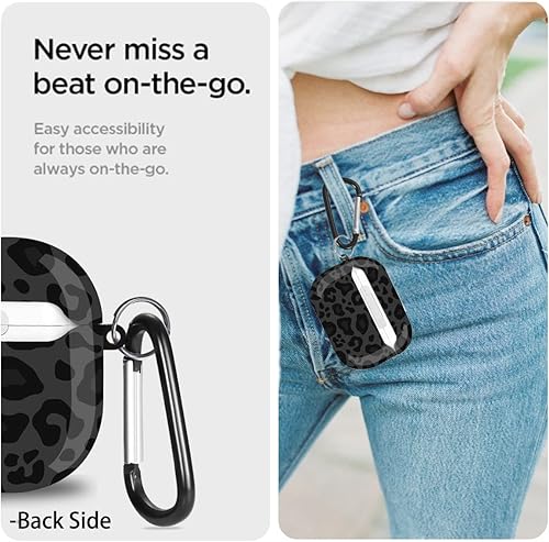 Miniatura 3 de Olytop - Funda protectora para Airpods Pro con diseño de leopardo diseño de leopardo diseño de lindos Airpods de piel dura para mujeres y niñas para