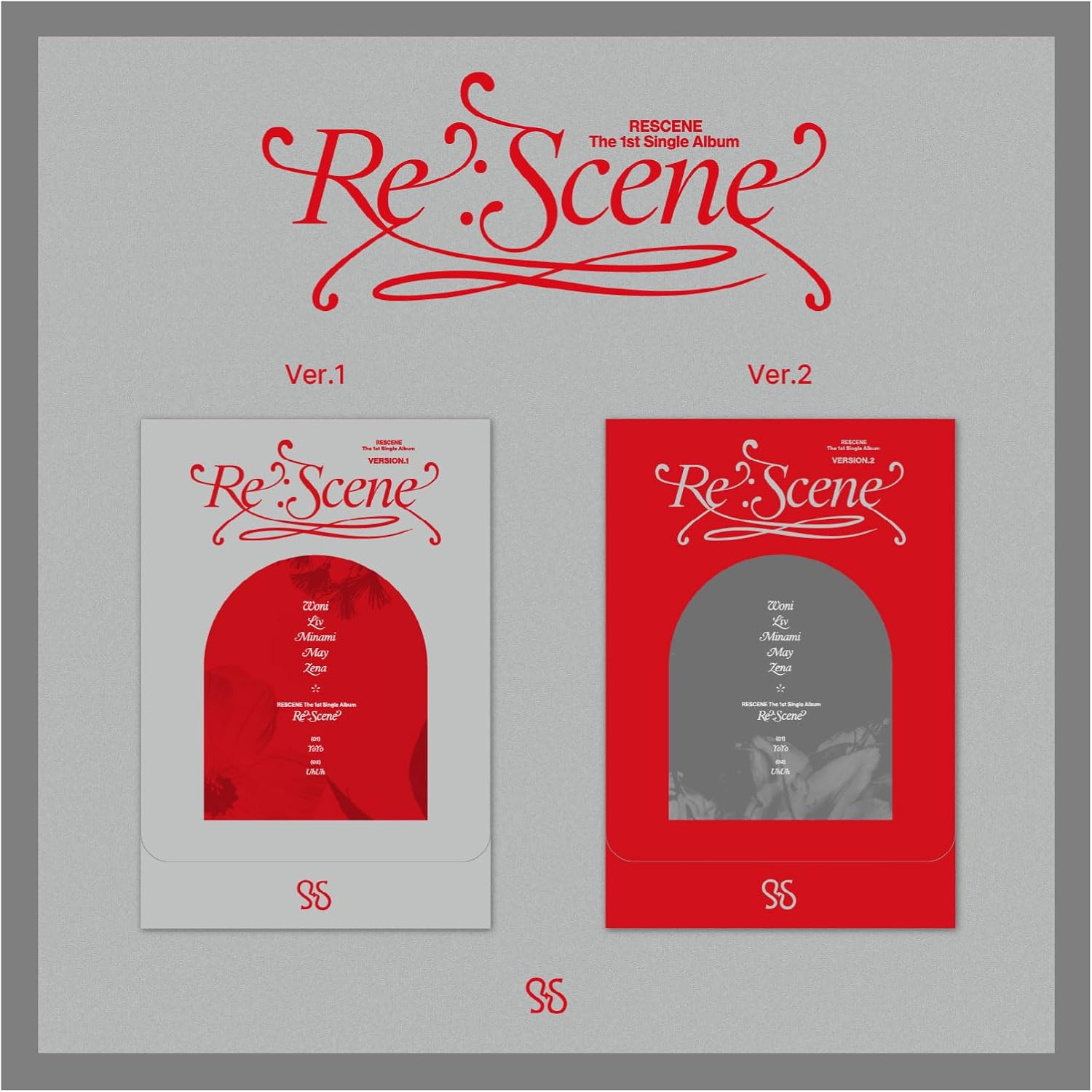 RESCENE Re:Scene 1st Single Album PLVE Version Outbox+Image Card+Selfie photocard+Standing photocard+Polaroid+Deco Sticker+Tracking Sealed (Random Version)