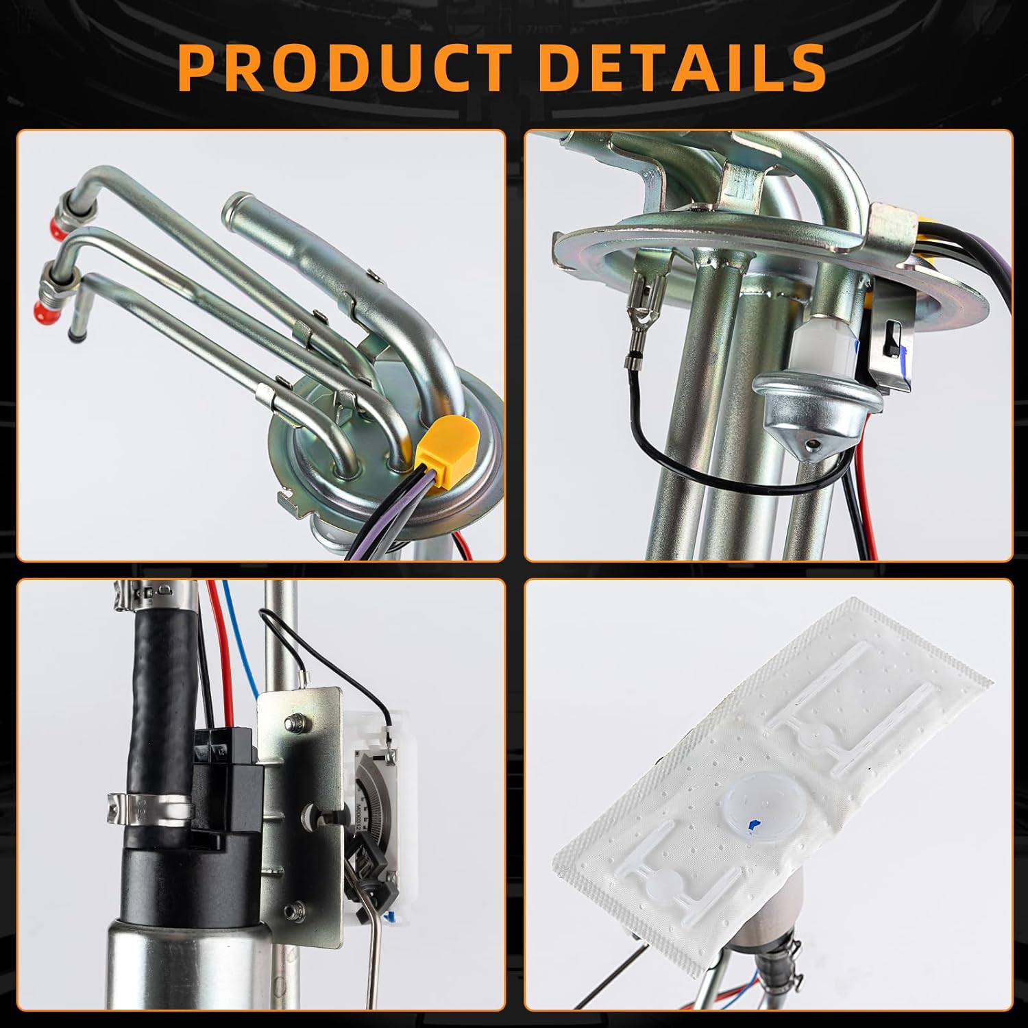 Electric Fuel Pump Assembly Compatible With Chevrolet C1500 C2500 C3500 K1500 K2500 K3500 GMC C1500 C2500 C3500 K1500 K2500 K3500 1988-1995 Replace E3621S P8000S 25028611