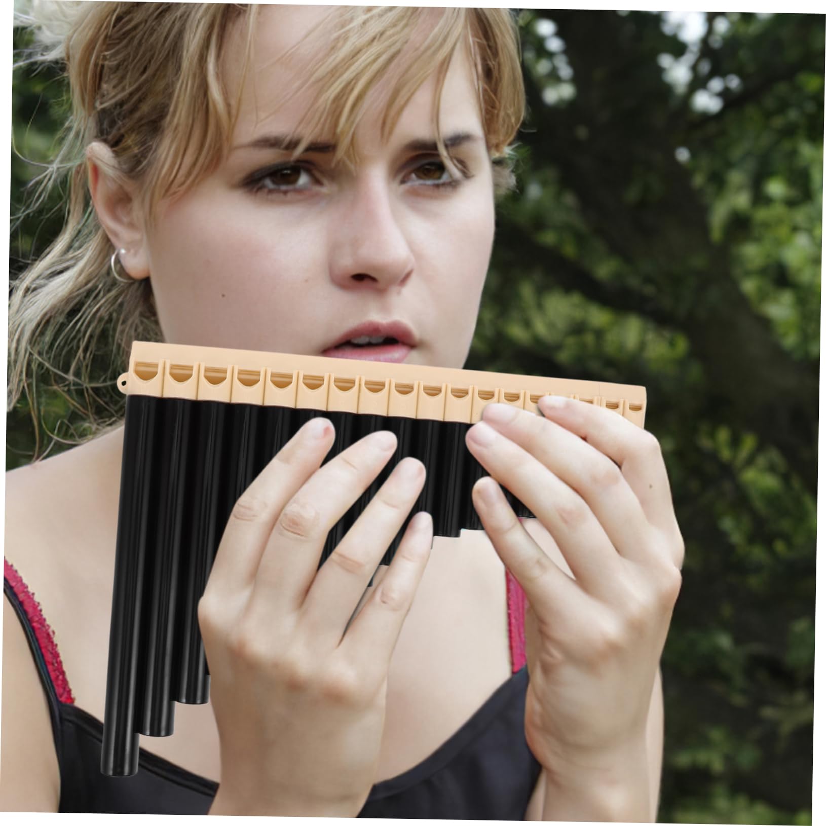 Panflöte Traditionell Zum Lernen Und Üben Für Anfänger Schüler Tragbar Als Musical Instrument Mit Mundstück Aus Plastik Als Pfeife Für Schulaufführungen Und Musikinstrumente