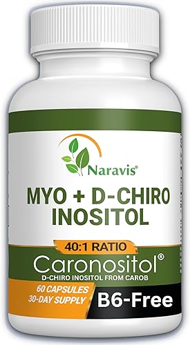 Naravis Suplemento de mio-inositol y D-Chiro inositol | Proporción 40:1 con caronositol | Apoya el equilibrio hormonal, la función ovárica y la
