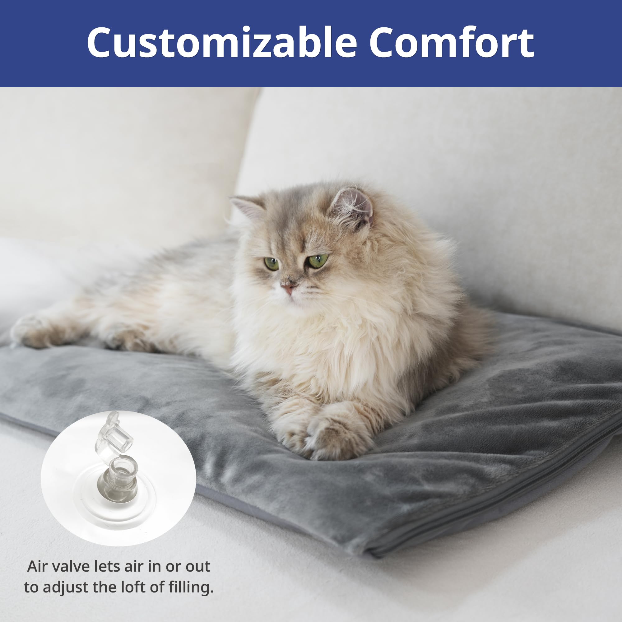 Petace Outdoor Heated Cat Bed, Soft Pet Heating Pad Inflatable with Steel-Wrapped Cord - Image 3