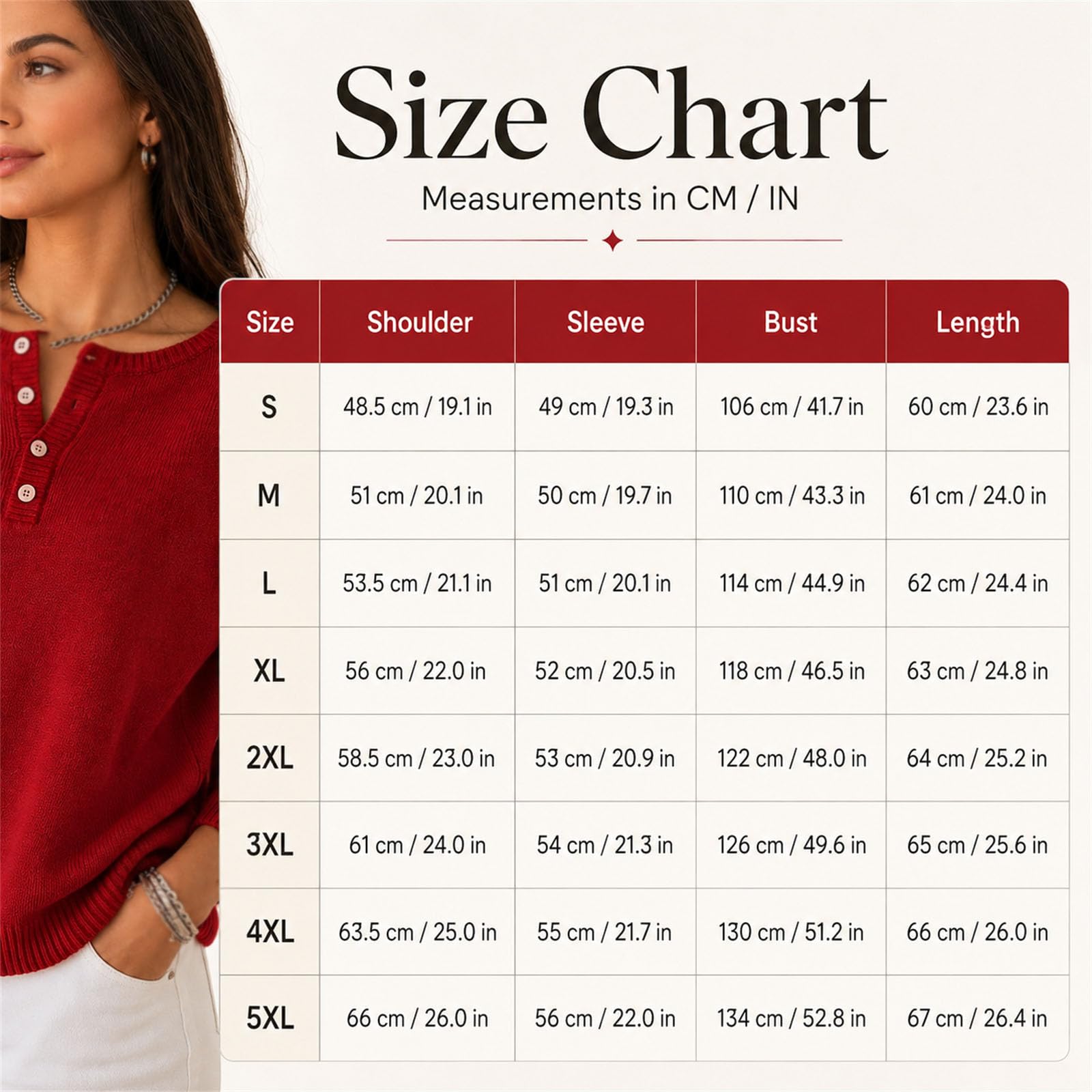 Damski sweter Henley z długim rękawem okrągły dekolt luźny krój dzianinowy | Henley zapinana na guziki długi rękaw luźny sweter z dzianiny na co dzień jesienne stroje do pracy i weekendu