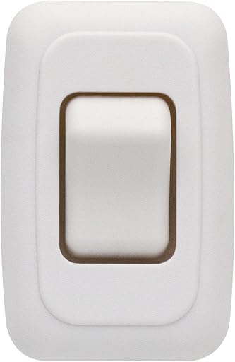 Single SPST On-Off Switch with Bezel, Technology Components 12V Light Switch for RV, Camper, Trailer