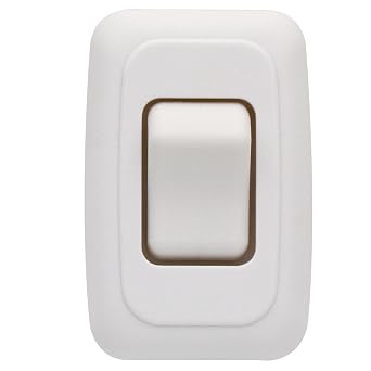 Single SPST On-Off Switch with Bezel, Technology Components 12V Light Switch for RV, Camper, Trailer