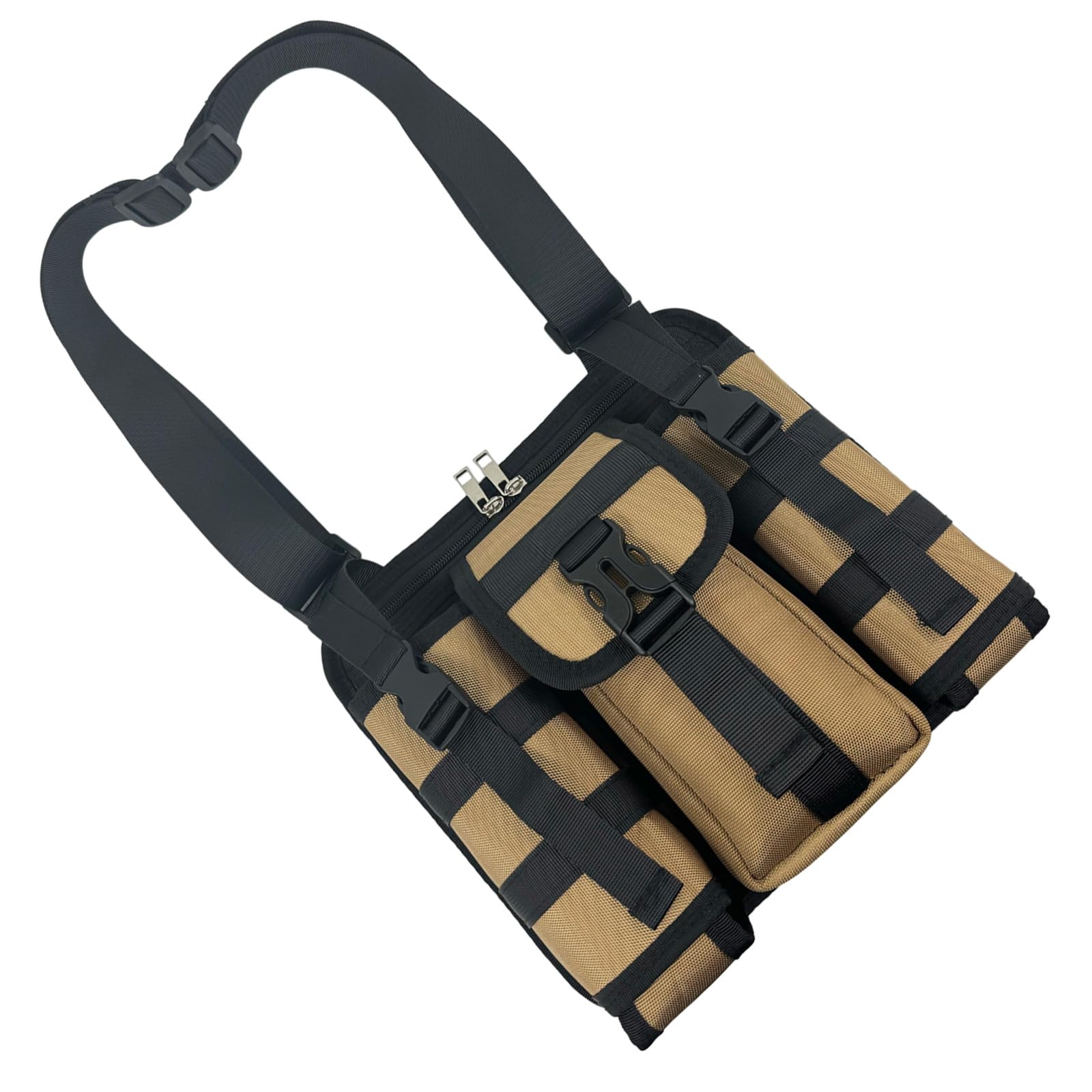 Sac de poitrine tactique multifonctionnel et robuste multi-poche - 8