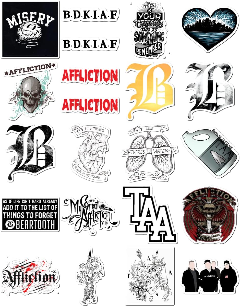 Stickers 20 Pcs Per Pack Amity Aesthetic Affliction