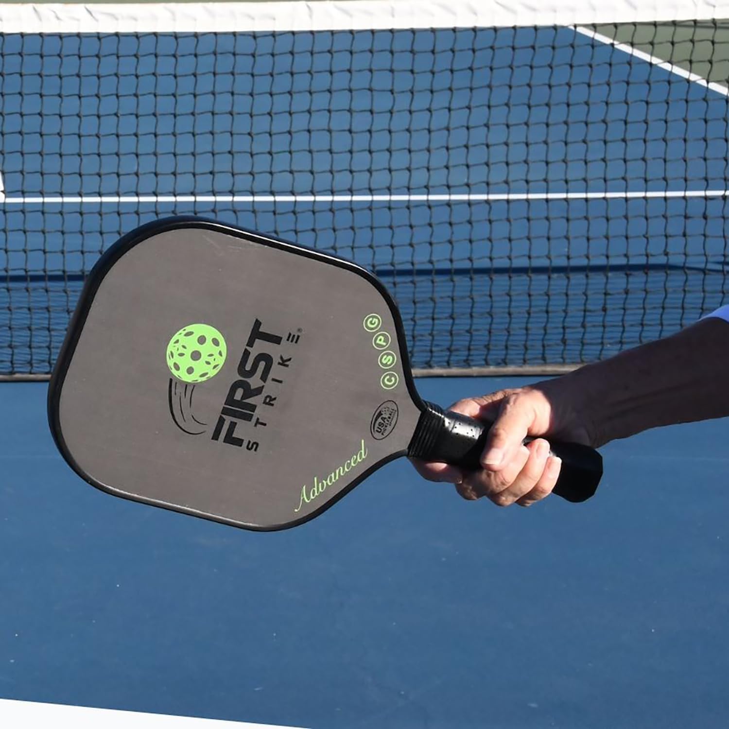 Advanced Pickleball Paddle - 16 x 8 x 0.5, Polymer Core, Carbon Fiber Surface, Advanced Edge Guard, 4" Grip, Sports Gear