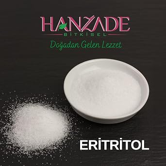 Hanzade Bitkisel Eritritol Doğal Toz Tatlandırıcı 500 Gr Sıfır Kalori Keto Diyet Erythritol
