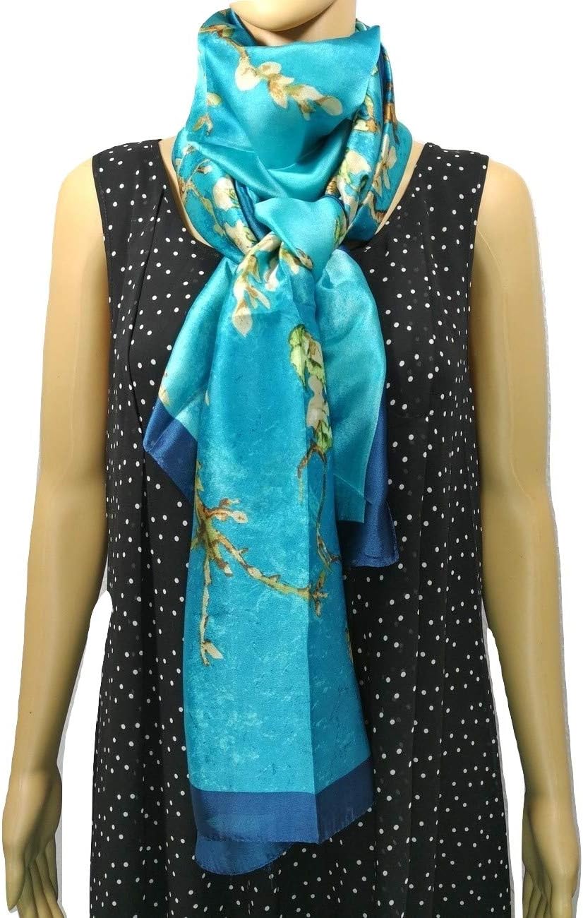Shanlin Silk Feel Long Floral Satin Scarves for Women in Gift Box - Image 7