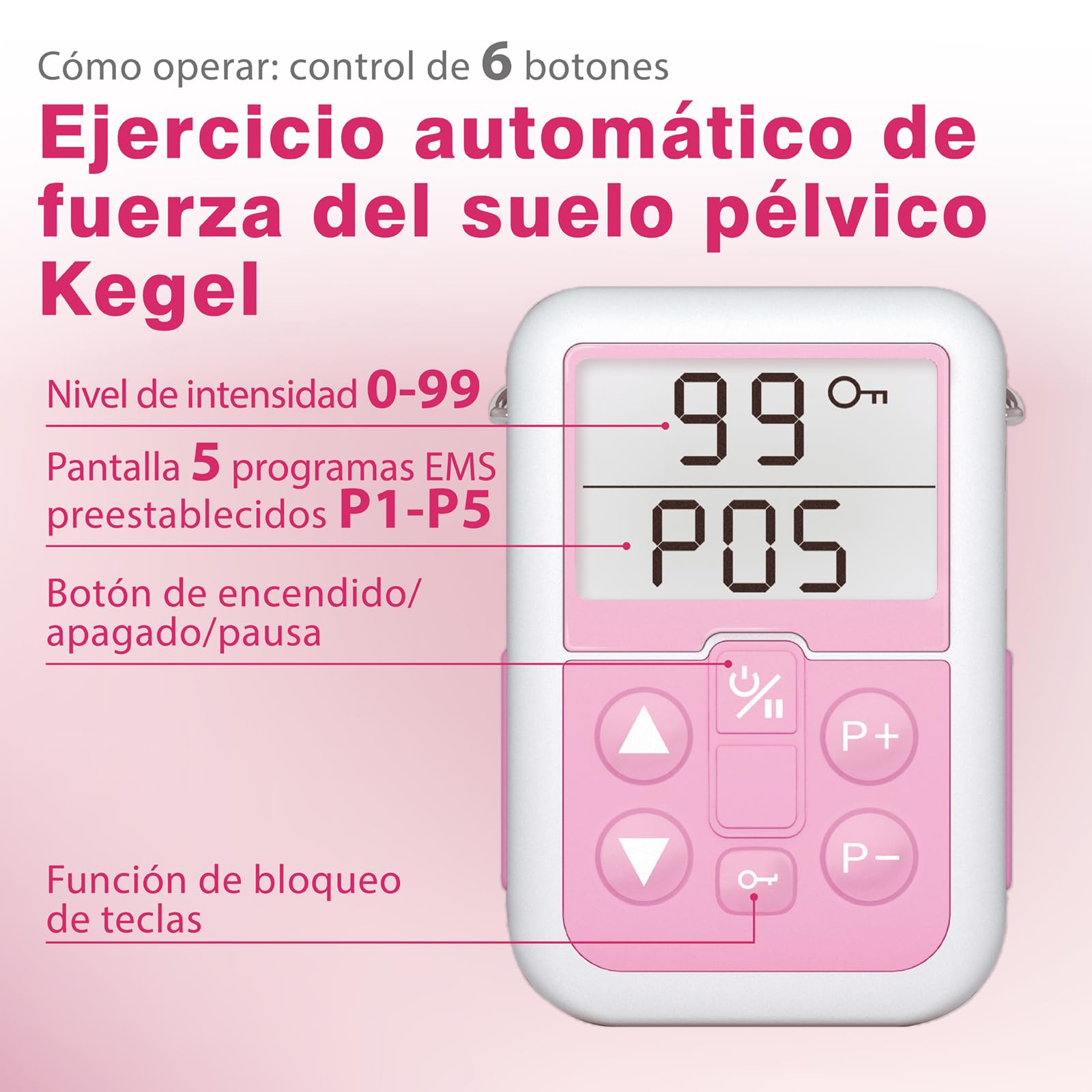 iSTIM Estimulador de incontinencia V2 Kegel Ejercitador con sonda para control de vejiga y suelo pélvico para mujeres EMS