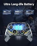 EasySMX X15 Wireless Game Controller, Hall Effect Joysticks and Triggers, Zero Drift & Zero Dead Zone, Programmable Back Buttons, RGB Lighting, 1000mAh Battery, Bluetooth Gamepad Compatible with Windows PC, Steam, Android, Switch,ideal for mainstream