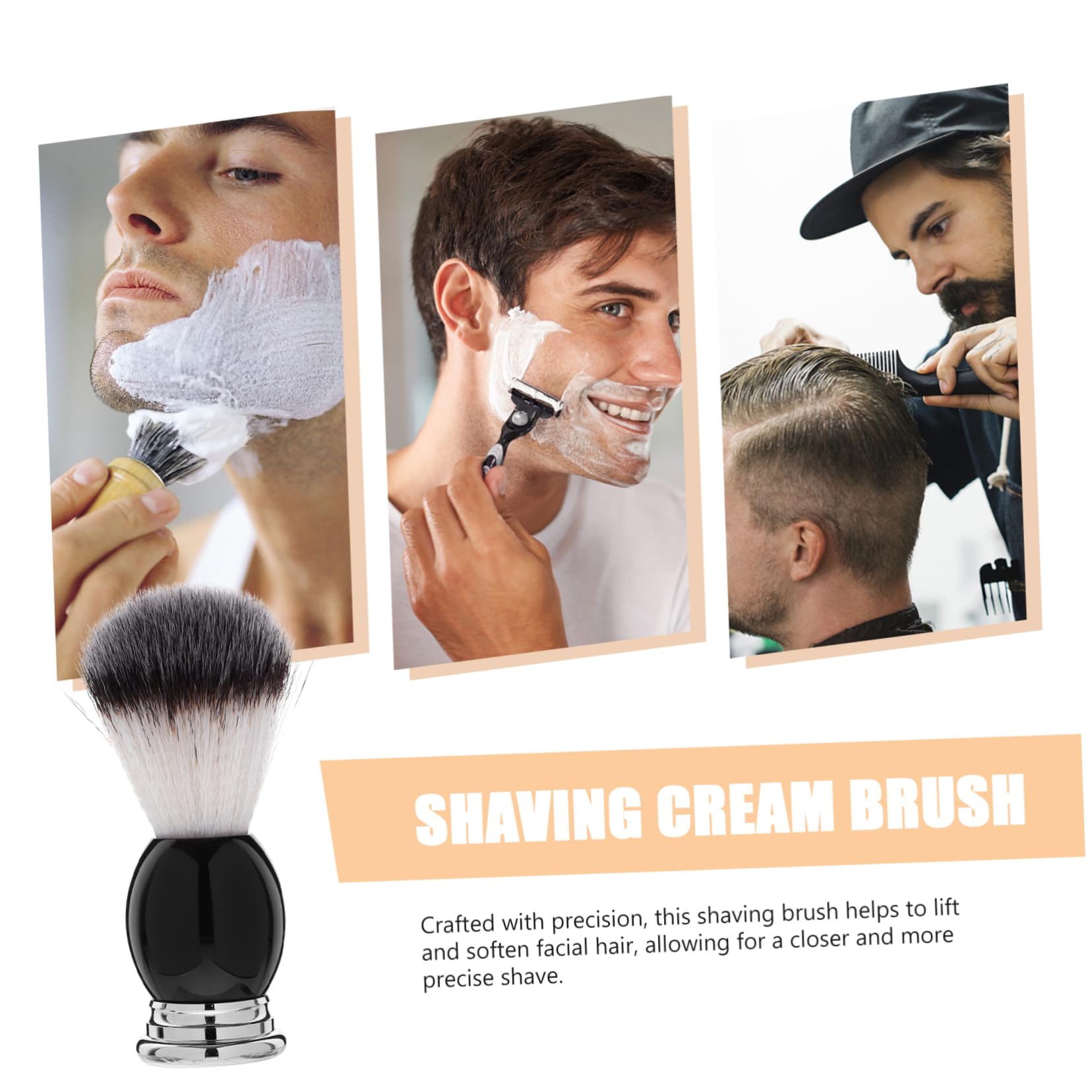 Ipetboom Professional Shave Brush Barber Brush for Men Beard Accessories for Men